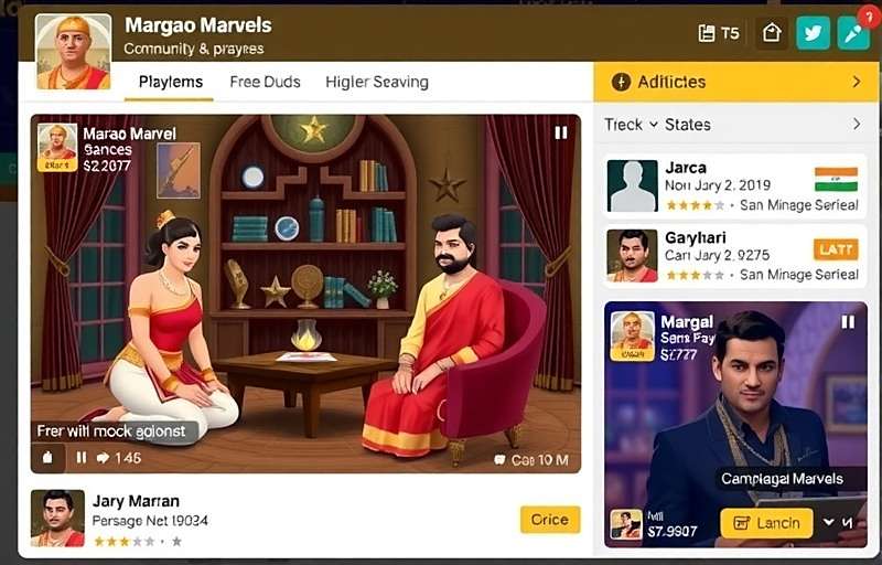 Margao Marvels - Community Interaction Margao Marvels community screenshot showing players from different Indian states interacting in the game's social hub