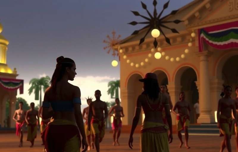 Margao Marvels - Festival Celebration Event Margao Marvels multiplayer event showing players celebrating a Goan festival with traditional dances and decorations